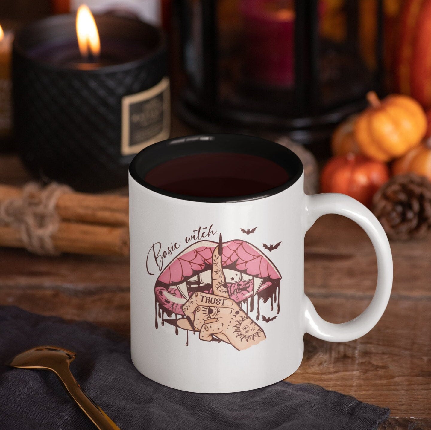 Whimsical Basic Witch Mug, Witchy Attitude Mug, Witch Trust Mug, Secret Witch Mug