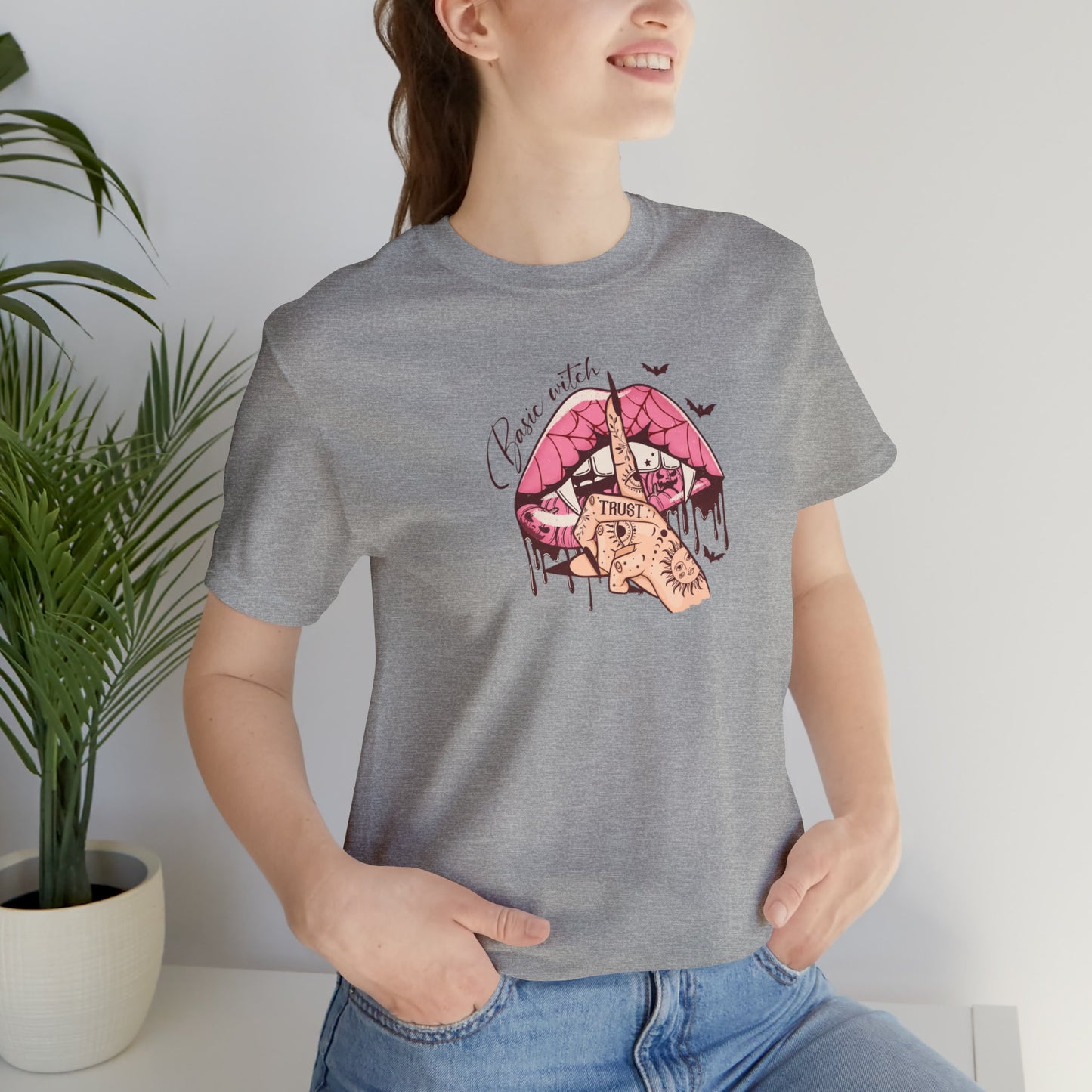 Whimsical Basic Witch T-Shirt, Witchy Attitude Apparel, Trendy Witch Tee, Sassy Witch Attire, Bold Witchy Fashion