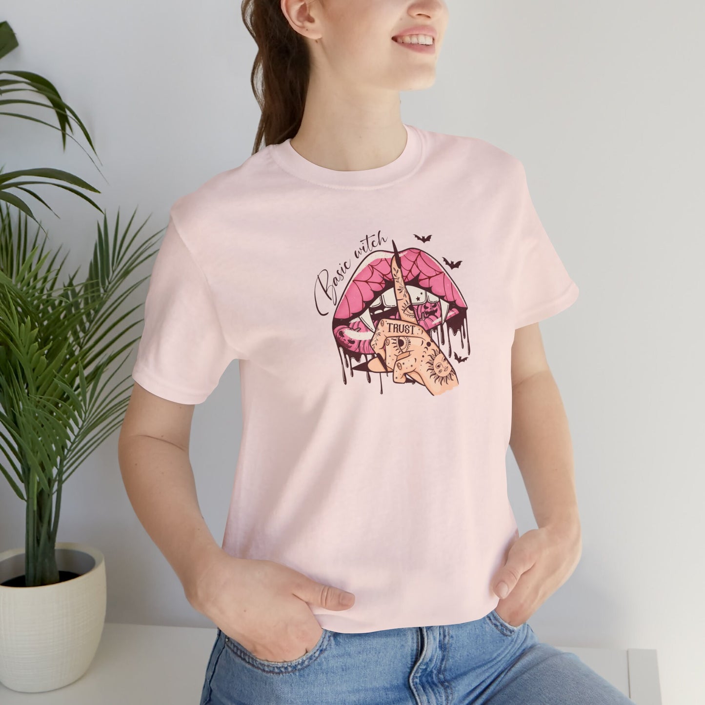 Whimsical Basic Witch T-Shirt, Witchy Attitude Apparel, Trendy Witch Tee, Sassy Witch Attire, Bold Witchy Fashion