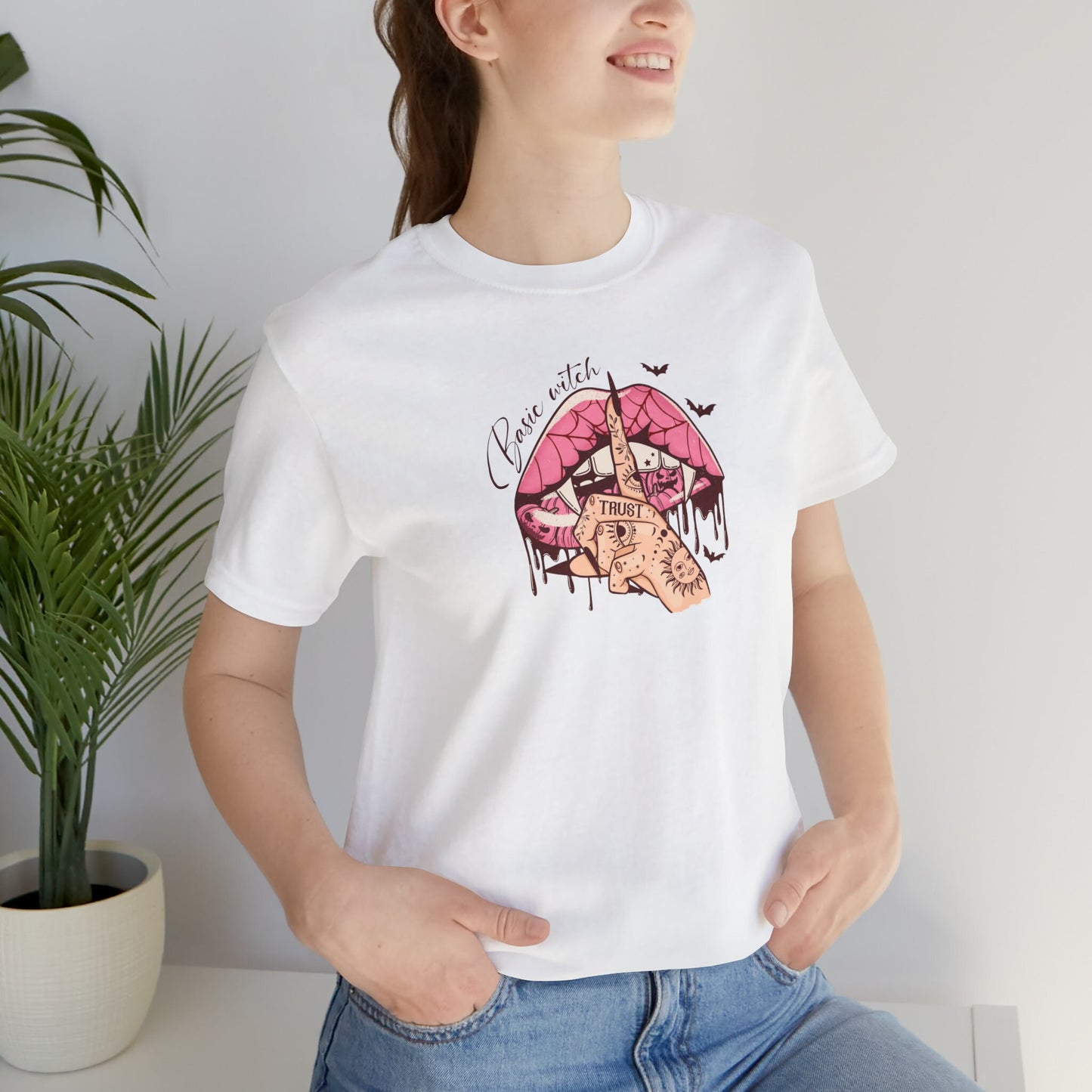 Whimsical Basic Witch T-Shirt, Witchy Attitude Apparel, Trendy Witch Tee, Sassy Witch Attire, Bold Witchy Fashion