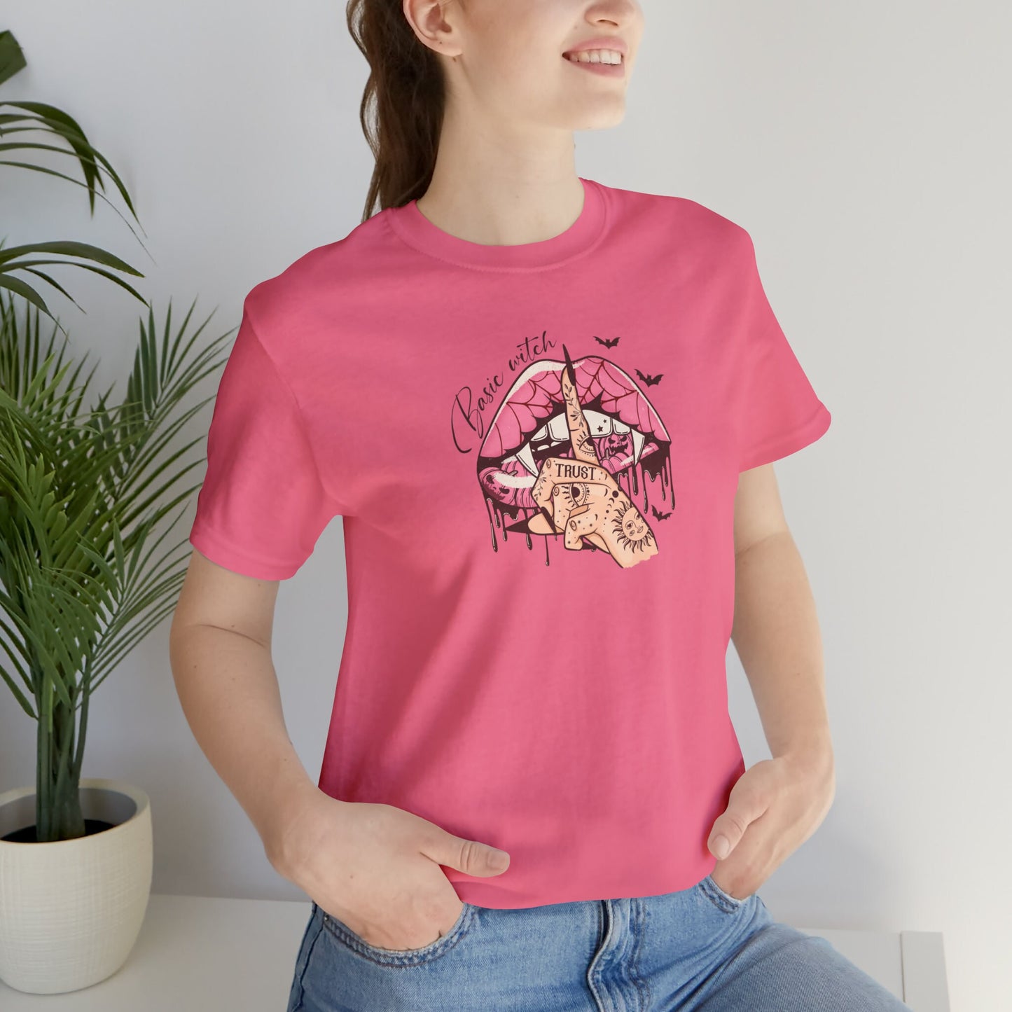 Whimsical Basic Witch T-Shirt, Witchy Attitude Apparel, Trendy Witch Tee, Sassy Witch Attire, Bold Witchy Fashion