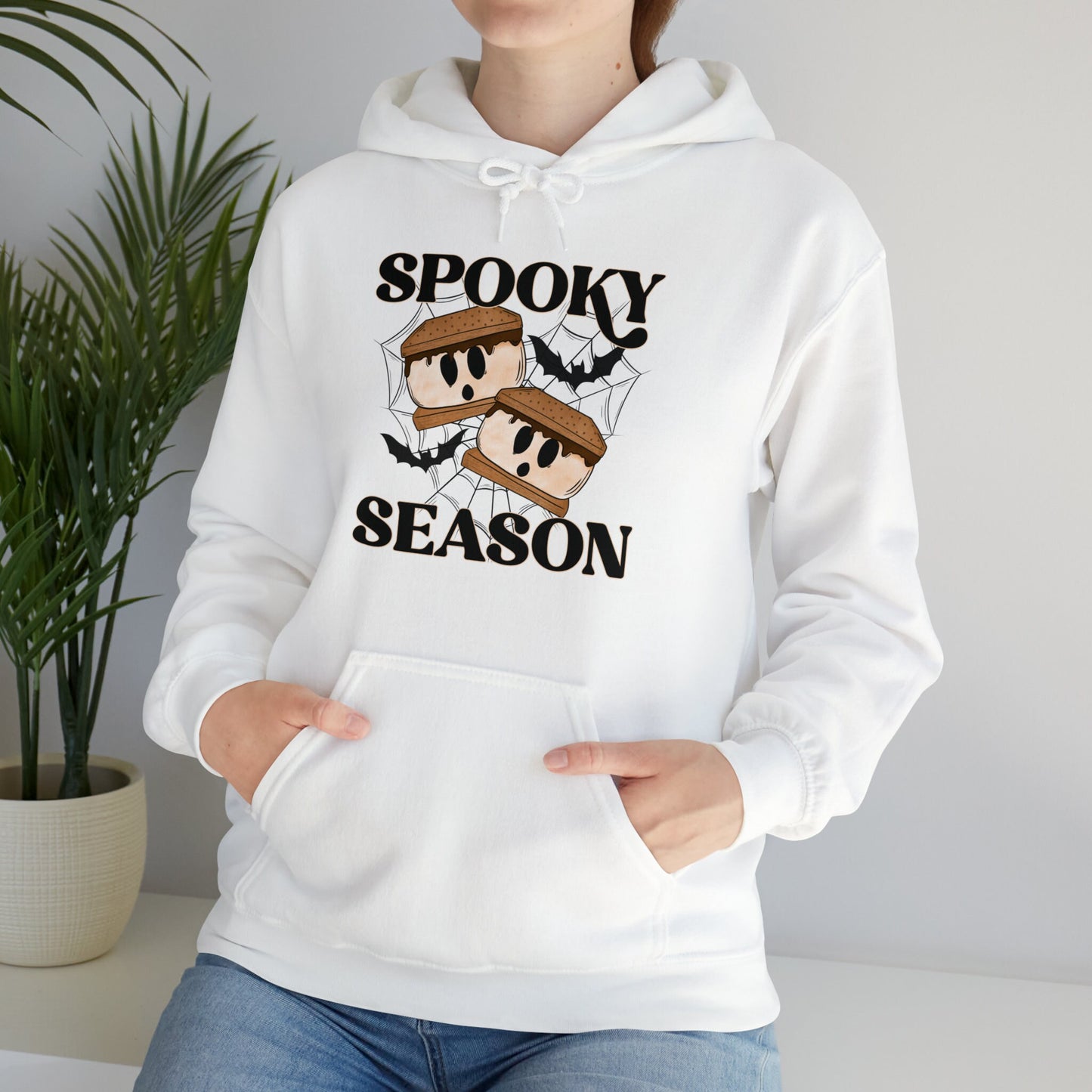 Spooky Season Smores Ghost Hoodie, Spooky Graphic Hoodie, Halloween Essential Hoodie, Unique Halloween Shirt, Haunted Hoodie, Cute Halloween