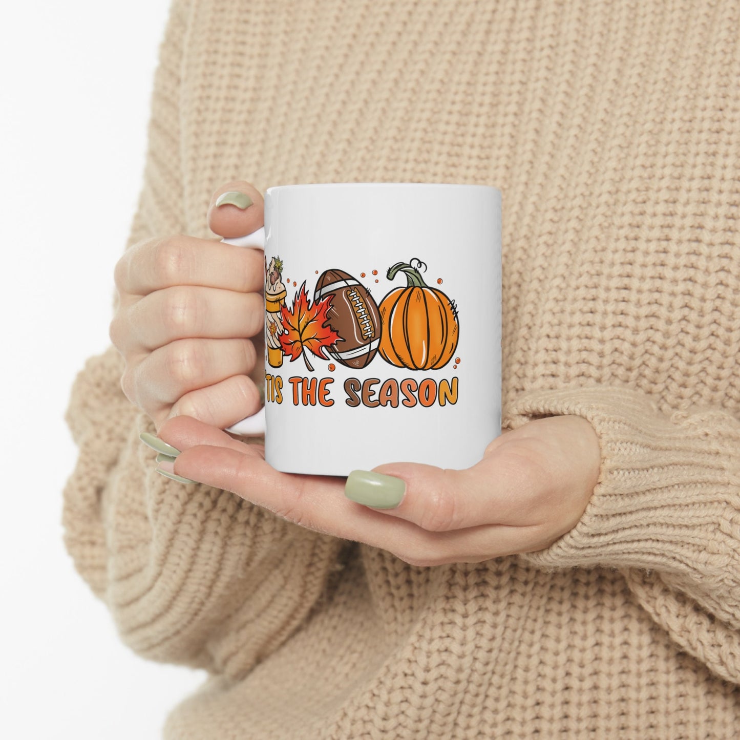 Fall Tis the Season Mug,Fall Themed Coffee Mug, Football Mug, Pumpkin Mug, Fall Inspired Mug, Autumn vibes, Fall Vibes Coffee Holder