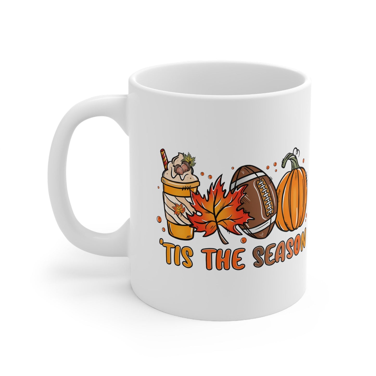 Fall Tis the Season Mug,Fall Themed Coffee Mug, Football Mug, Pumpkin Mug, Fall Inspired Mug, Autumn vibes, Fall Vibes Coffee Holder