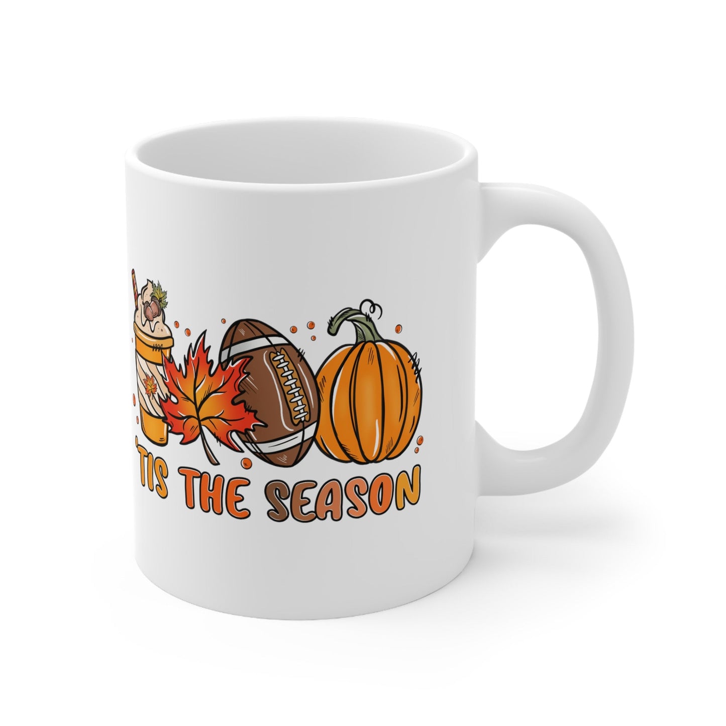Fall Tis the Season Mug,Fall Themed Coffee Mug, Football Mug, Pumpkin Mug, Fall Inspired Mug, Autumn vibes, Fall Vibes Coffee Holder