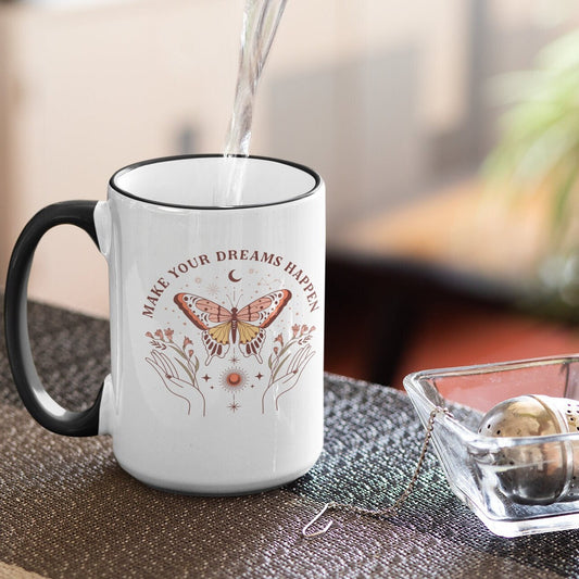 Boho Butterfly Make Your Dreams Come True, Bohemian Butterfly Mug, Dreamy Butterfly Mug