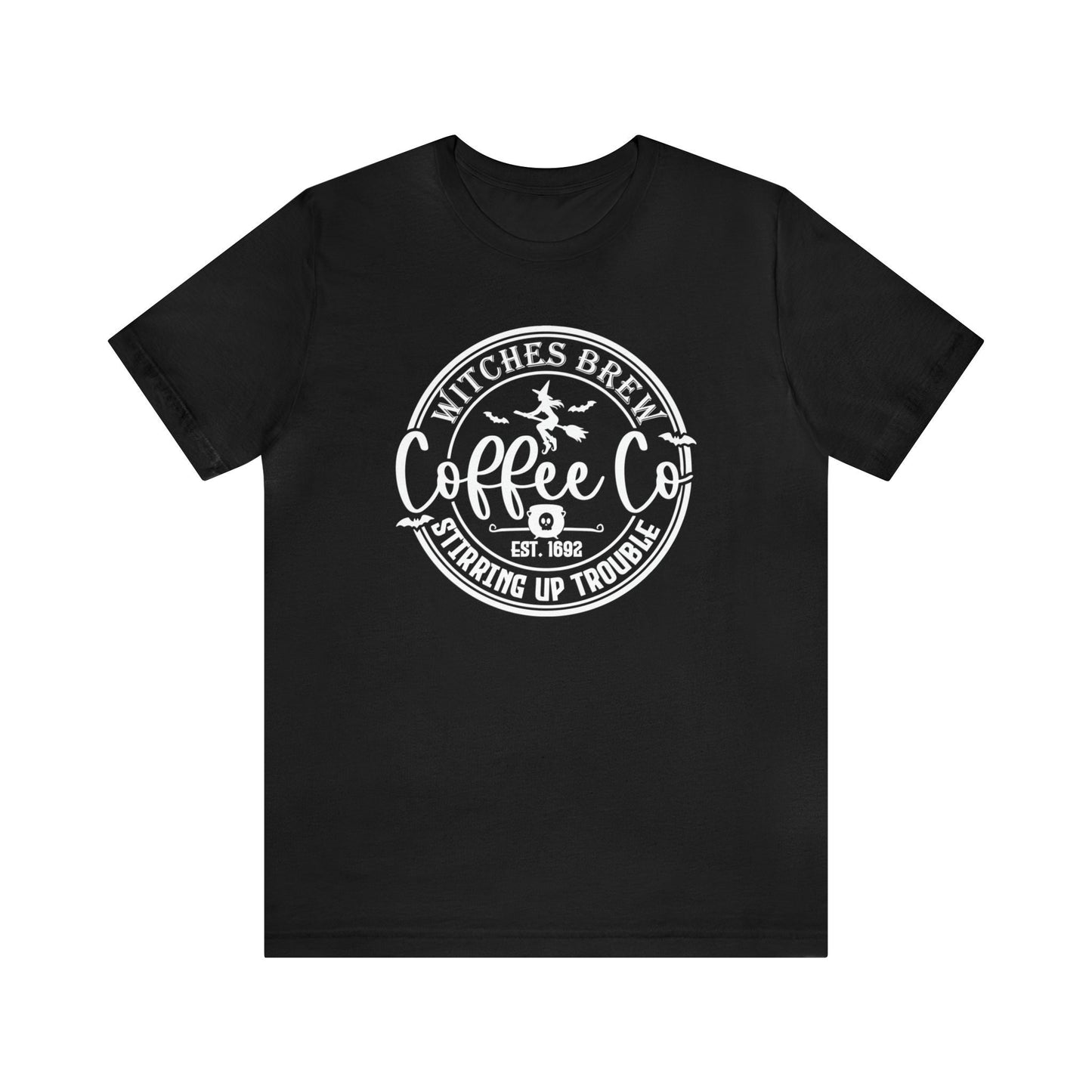 Witches Brew Coffee Co Tee, Halloween Coffee Shop Shirt, Coffee Addict Witch tee, Brews and Spells Coffee Tee