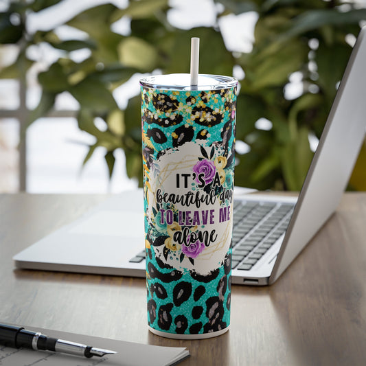 Sarcastic Skinny Steel Tumbler with Straw, 20oz