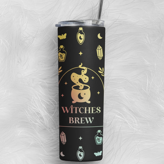 Halloween Witches Brew Tumbler with Straw, 20oz