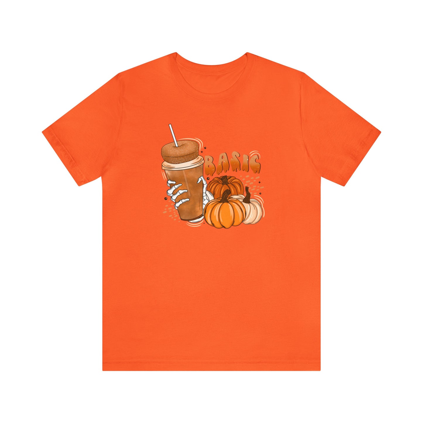 Basic Pumpkin Spice Shirt, Pumpkin Donut Skull Tee, Pumpkin Spice Coffee Lover Shirt, Seasonal Graphic Shirt, Festive Fall Shirt, Fall Vibes