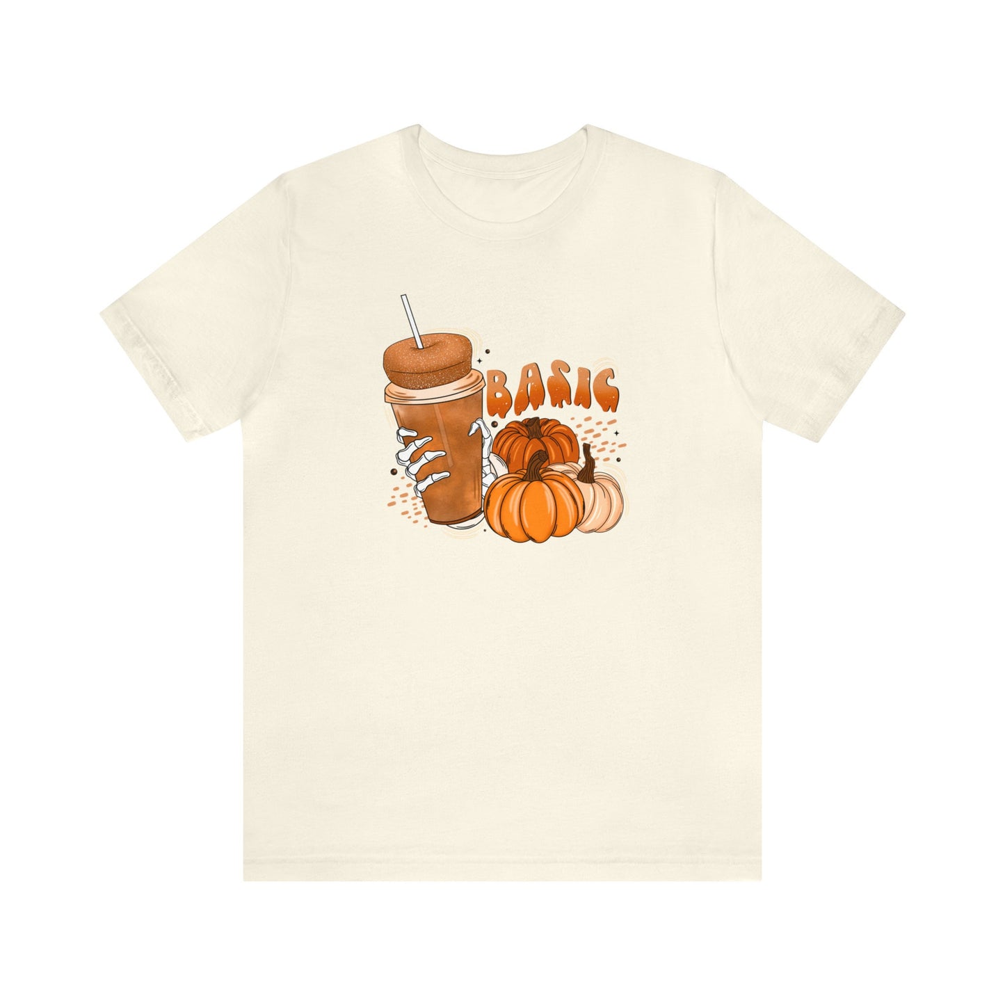 Basic Pumpkin Spice Shirt, Pumpkin Donut Skull Tee, Pumpkin Spice Coffee Lover Shirt, Seasonal Graphic Shirt, Festive Fall Shirt, Fall Vibes