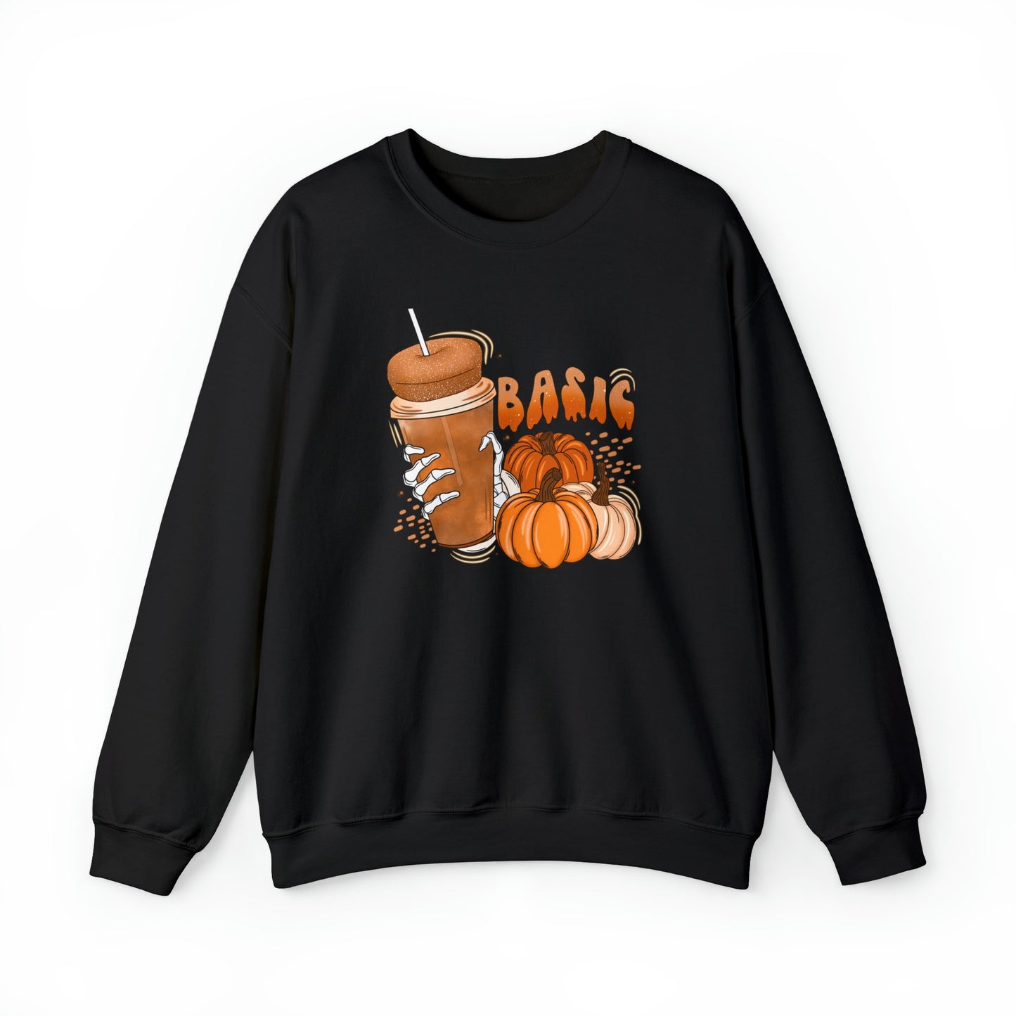 Basic Pumpkin Spice Season Sweatshirt, Fall Vibes Sweatshirt, Unique Graphic Design Shirt, Halloween Sweatshirt, Pumpkin Spice Vibes Shirt