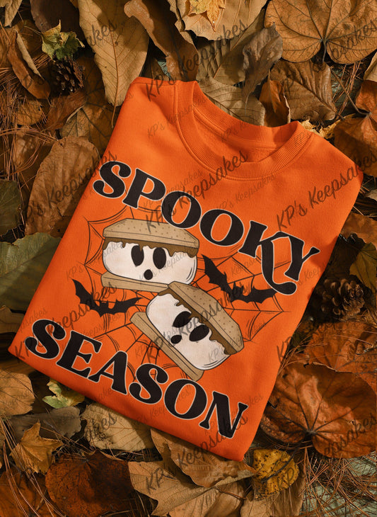 Spooky Season Smores Sweat Shirt, Halloween S'mores Sweatshirt, Fall Themed Shirt, Autumn Bonfire shirt, October Chill Sweatshirt